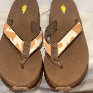 Never worn Platform thong sandal
